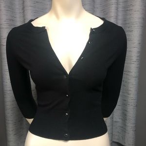 Express Design Studio black cropped cardigan.  Size XS.